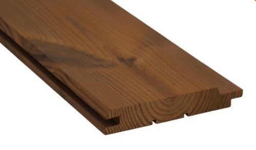 Thermowood planchet 21x175 mm netto, gevelbekleding V-groef /lm